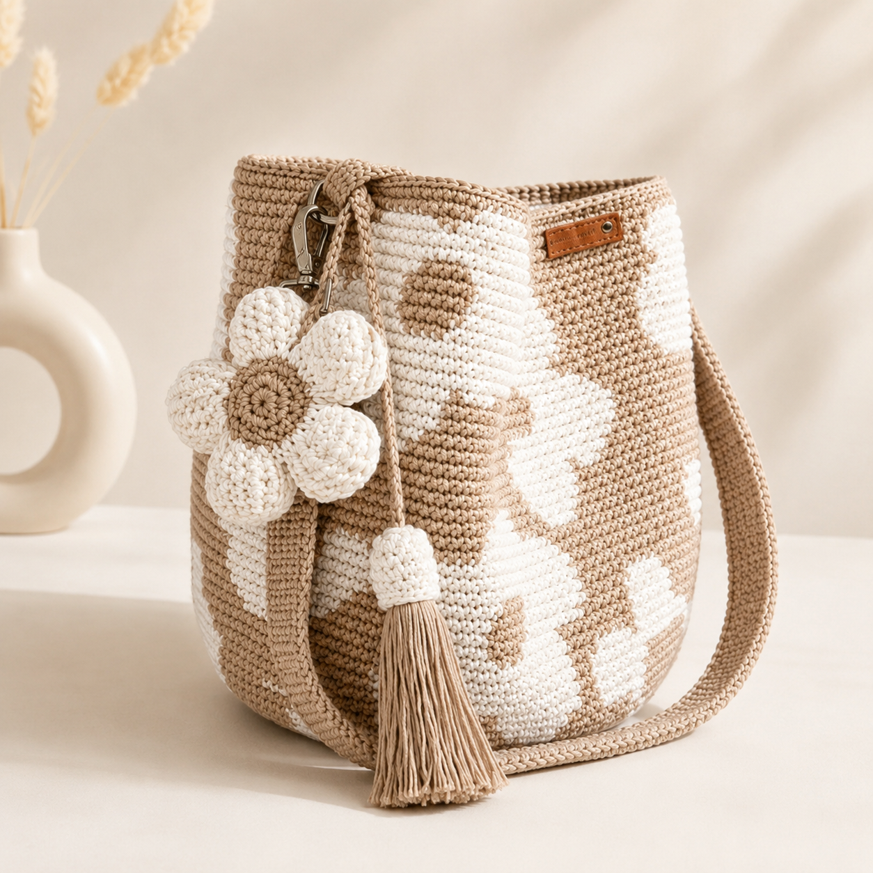 🌼Handwoven Flower Bucket Bag 👜
