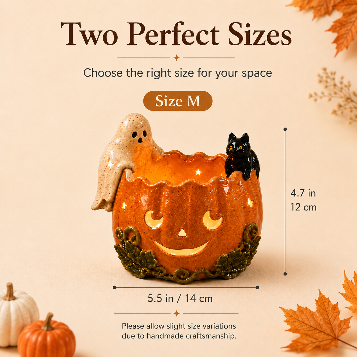 ✨Whimsical Ceramic Pumpkin Holder🎃