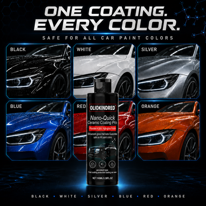 Oliokindred™ Nano Ceramic Coating Pro Deep Gloss, Water Beading & Easy Cleaning Without Expensive Detailing