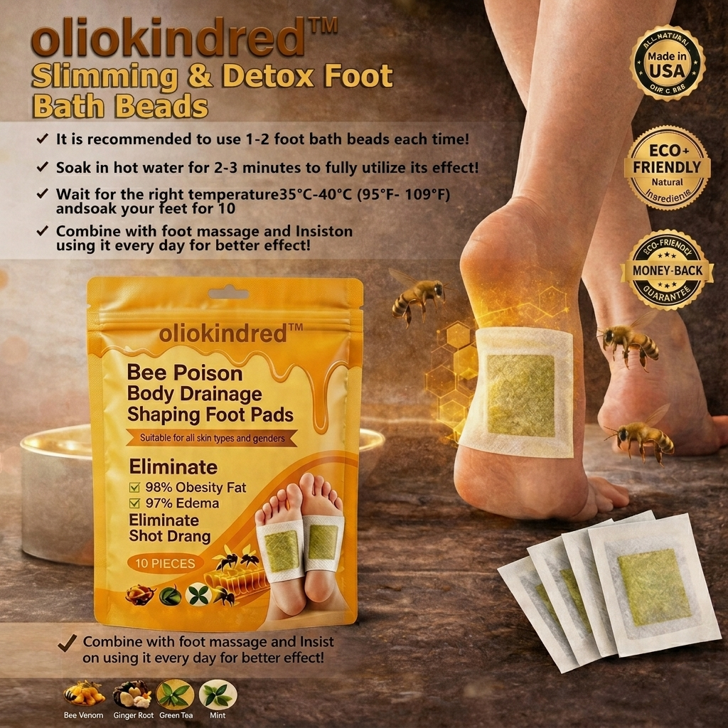 New 2026 Upgrade: 🌿Oliokindred™ Bee Poison Foot Patches (Set of 10)