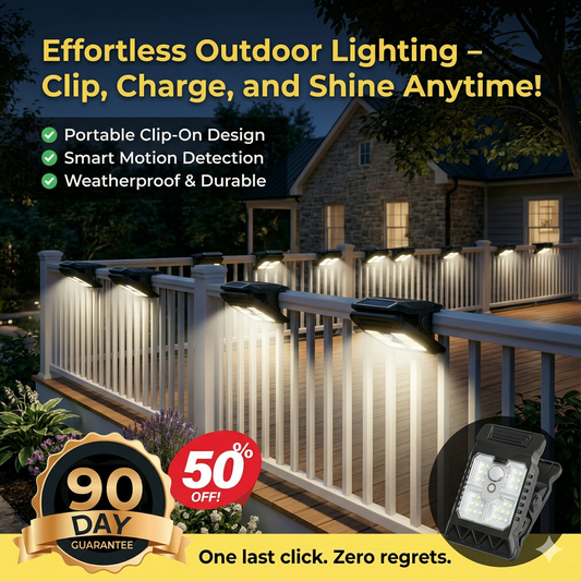 Outdoor USB & Solar Powered Motion Sensor Clip Lights