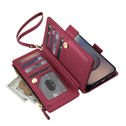 HISTORYOO 9-Card Wallet Case for Samsung Galaxy