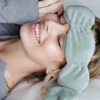 🔥The Weighted Blanket For Your Eyes, Calming Eyemask for Deep Sleep, Side-Sleeping Friendly, 100% Blackout, Patented Strap-Free Design