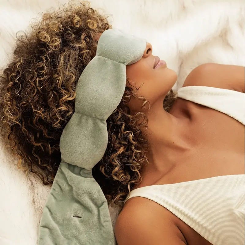 🔥The Weighted Blanket For Your Eyes, Calming Eyemask for Deep Sleep, Side-Sleeping Friendly, 100% Blackout, Patented Strap-Free Design