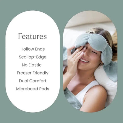 🔥The Weighted Blanket For Your Eyes, Calming Eyemask for Deep Sleep, Side-Sleeping Friendly, 100% Blackout, Patented Strap-Free Design