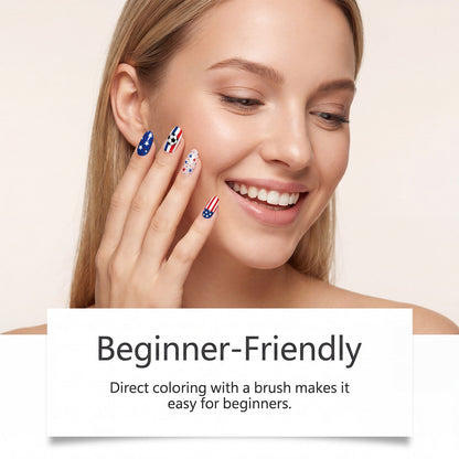OLIOKINDRED™12-color fan-themed nail art brushes