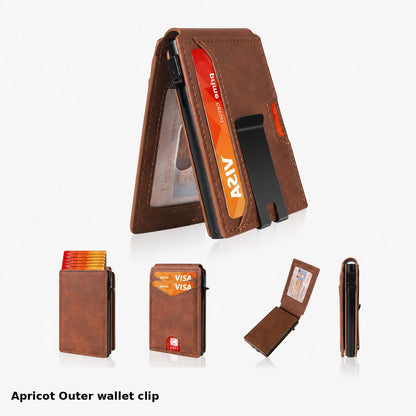 🔥HOT SALE🔥Men’s Slim RFID Blocking Wallet – Pop-Up Card Holder & Money Clip