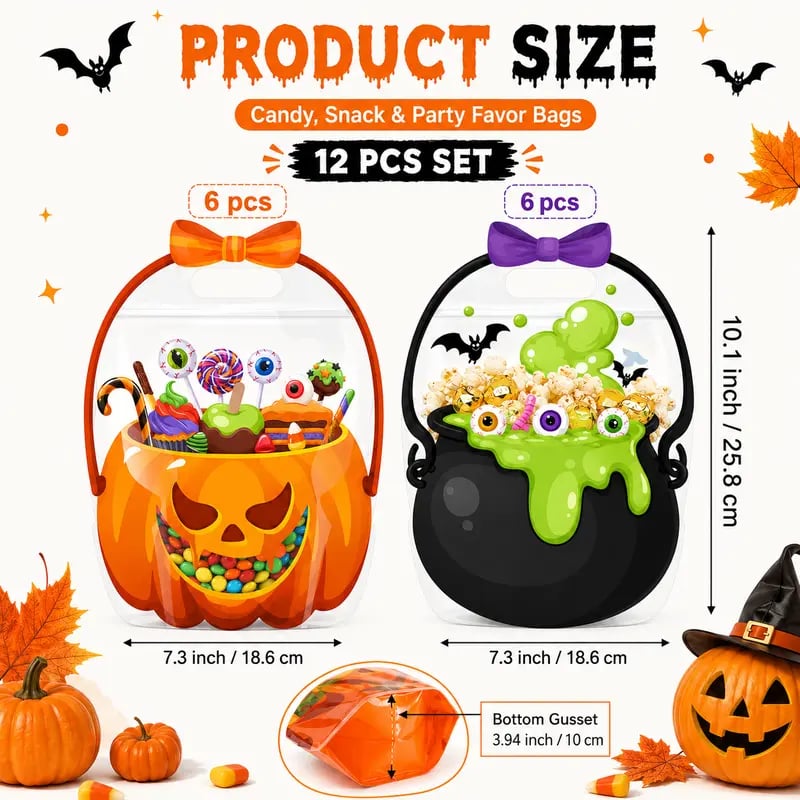 ✨ Halloween Plastic Goodie Bags🎃