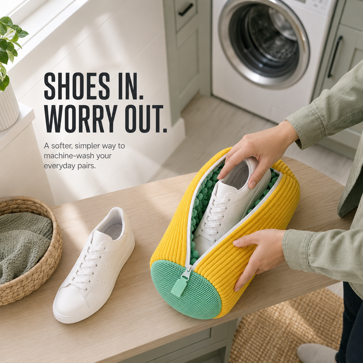 👟Microfiber Shoe Washing Machine Bag for Sneakers