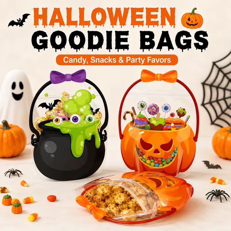 ✨ Halloween Plastic Goodie Bags🎃