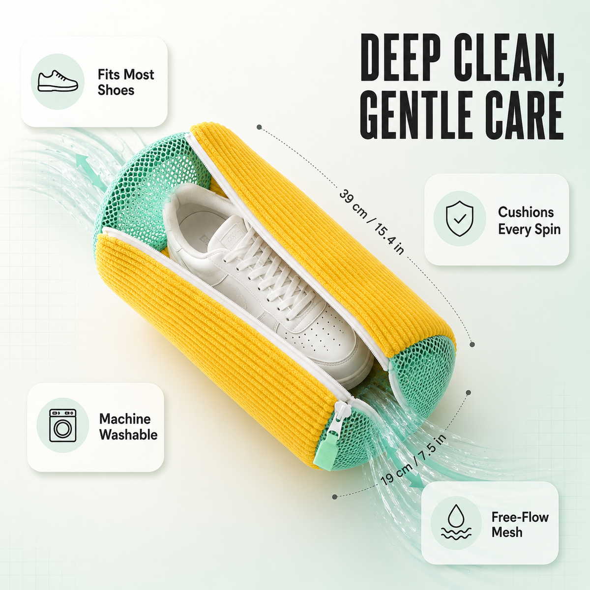 👟Microfiber Shoe Washing Machine Bag for Sneakers