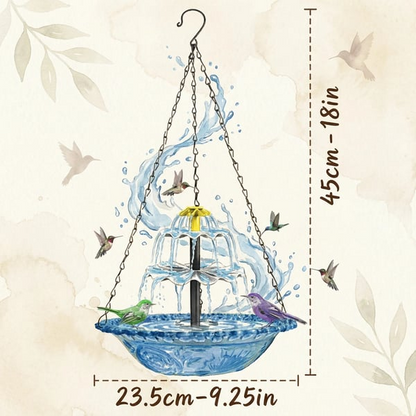 Solar Cascade Hanging Bird Bath Founta