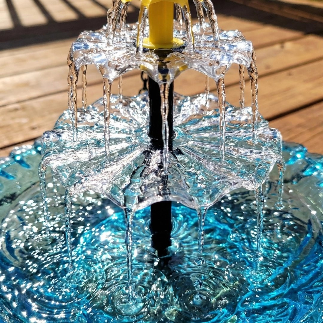 Solar Cascade Hanging Bird Bath Founta