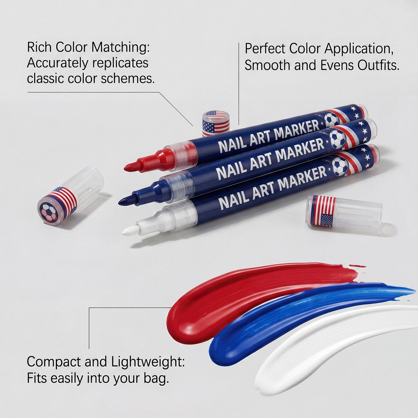 OLIOKINDRED™12-color fan-themed nail art brushes