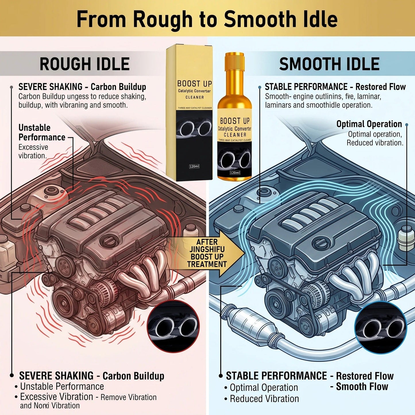 🚗 Car Catalytic Converter & Engine Cleaner – Removes Carbon, Restores Power & MPG
